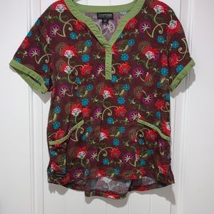 Rampage medical apparel scrub top